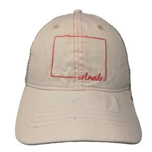 Colorado Slideback Mesh Back Trucker Hat Tan OSFM Embroidered Home Free